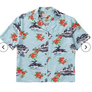 Brixton Bunker Paradise Shirt - Women's Canal Blue , Size: S